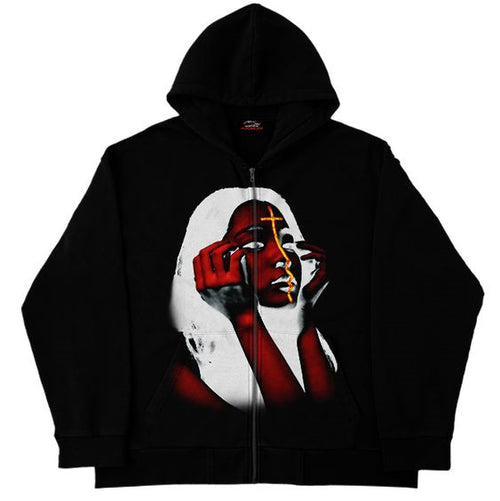 Hoodie Streetwear Zip-Up Cardigan