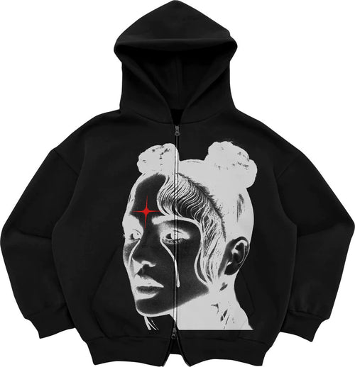 Hoodie Streetwear Zip-Up Cardigan