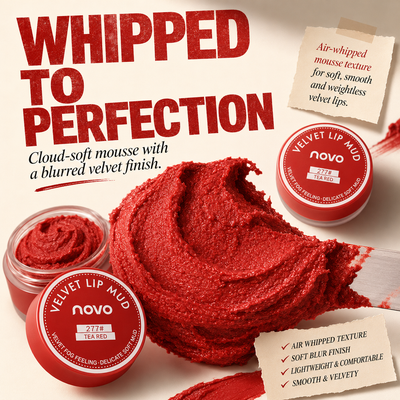 Novo Velvet Lip Mud — Soft Matte Lip & Cheek Mousse