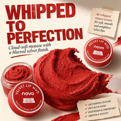 Novo Velvet Lip Mud — Soft Matte Lip & Cheek Mousse
