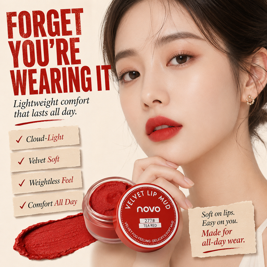 Novo Velvet Lip Mud — Soft Matte Lip & Cheek Mousse
