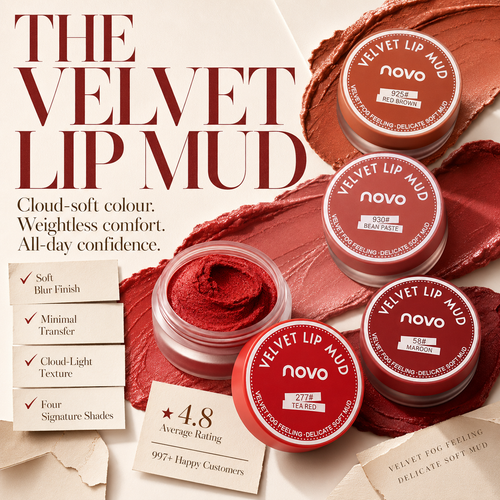 Novo Velvet Lip Mud — Soft Matte Lip & Cheek Mousse