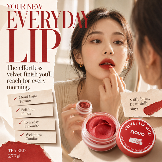 Novo Velvet Lip Mud — Soft Matte Lip & Cheek Mousse
