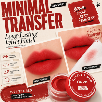 Novo Velvet Lip Mud — Soft Matte Lip & Cheek Mousse