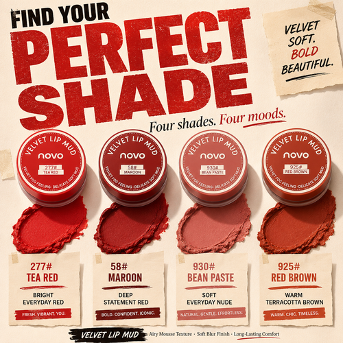 Novo Velvet Lip Mud — Soft Matte Lip & Cheek Mousse