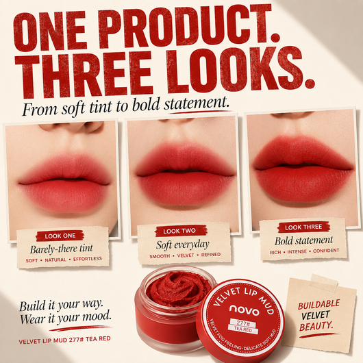 Novo Velvet Lip Mud — Soft Matte Lip & Cheek Mousse
