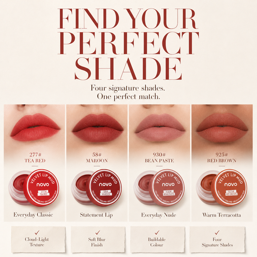 Novo Velvet Lip Mud — Soft Matte Lip & Cheek Mousse