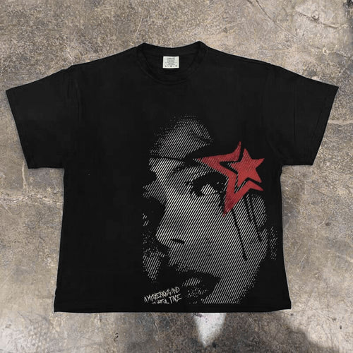 Oversize Graphic Print Cotton T-Shirt