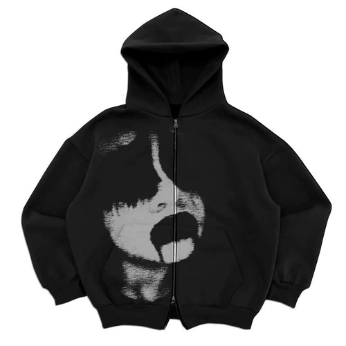 Hoodie Streetwear Zip-Up Cardigan
