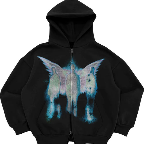 Hoodie Streetwear Zip-Up Cardigan